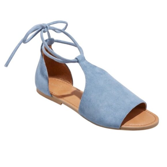 Universal Thread Sky Blue Tie-Up Sandals - Picture 1 of 9